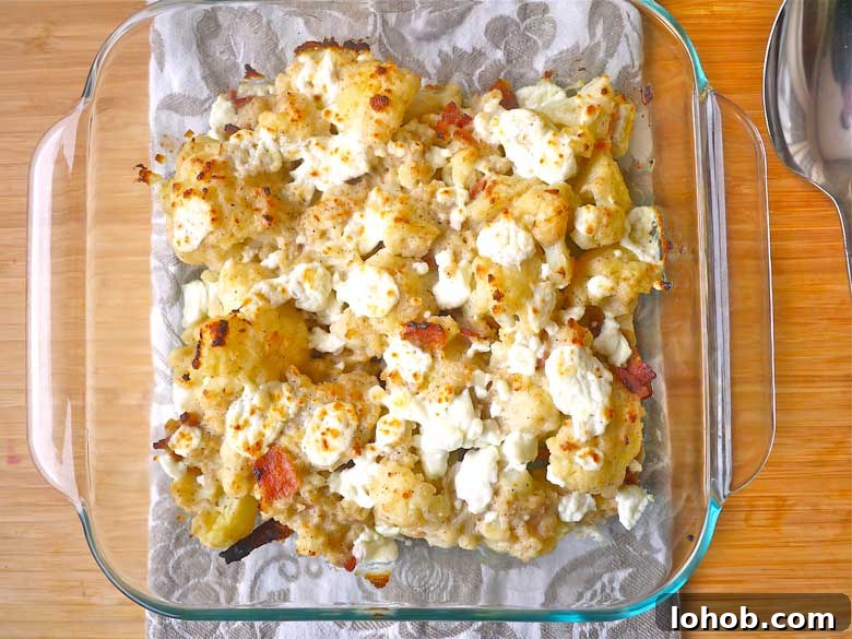 Cauliflower and Bacon Au Gratin Recipe — Paleo & Gluten-Free 3 Cauliflower and Bacon Au Gratin (paleo, GF)| Perchance to Cook, www.perchancetocook.com