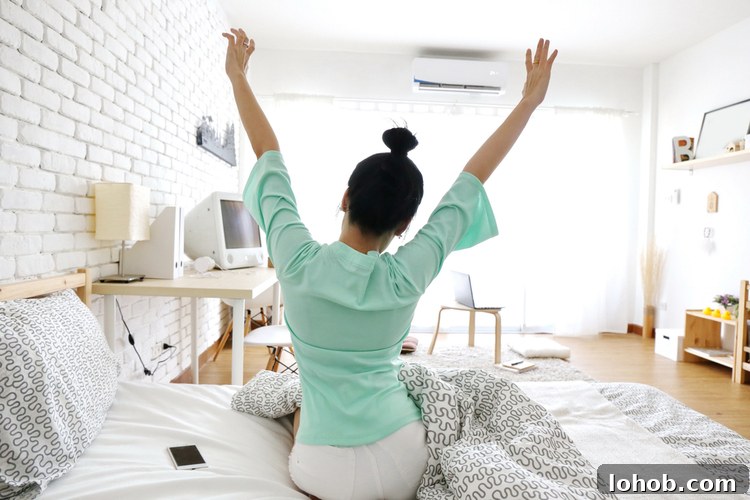 Cool bedroom for better sleep
