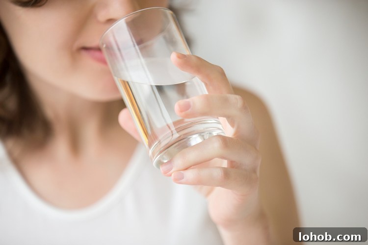 Drinking water for hydration