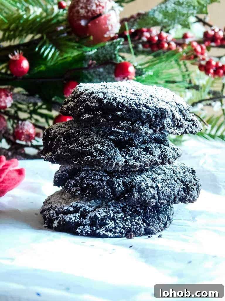 gluten free chocolate cookies stacked