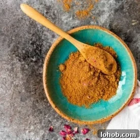 small bowl of Persian spices for Advieh spice blend