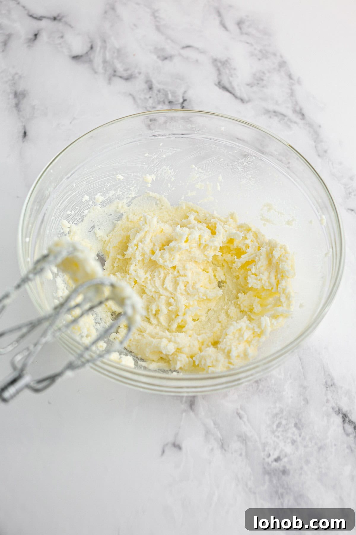 creaming butter and sugar