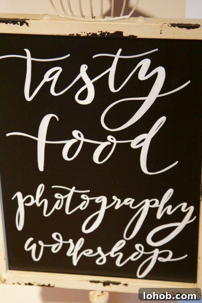 Food Photography Workshop at Pinch of Yum Studios: Shoot Stunning Dishes 5 Tasty Food Photography Workshop: Pinch of Yum Studios sign