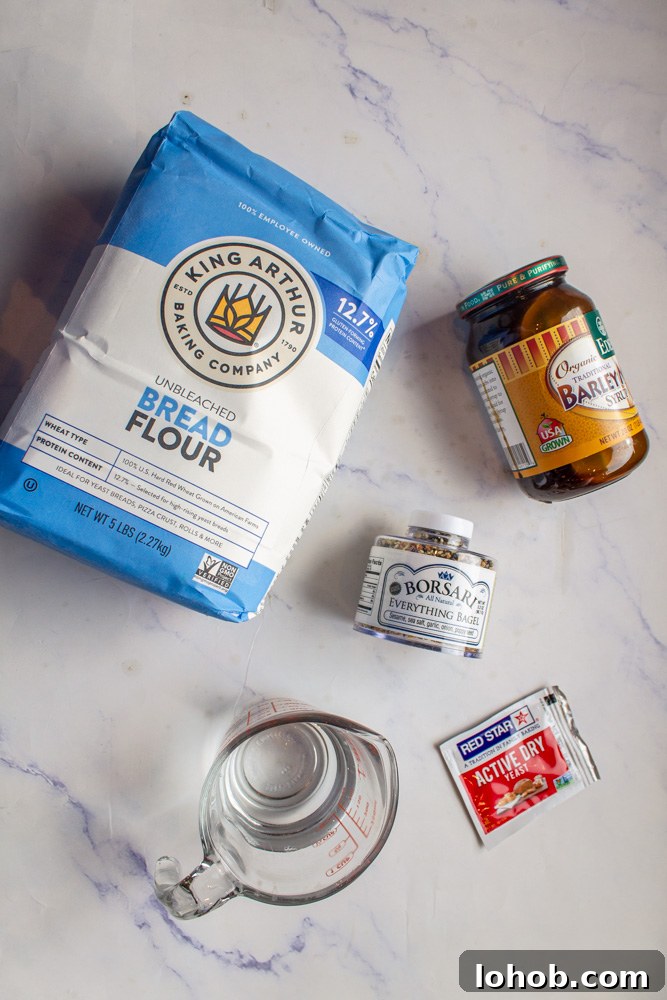 Homemade Bagels: Authentic New York-Style Recipe 4 bagel ingredients