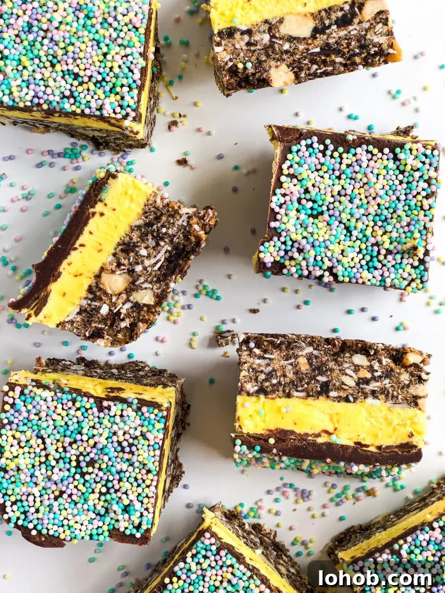Dairy-Free Nanaimo Bars Recipe: Classic Canadian No-Dairy Squares 3 Base layer pressed in pan