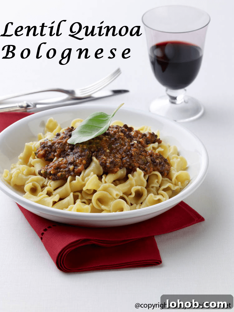 Lentil Quinoa Bolognese Sauce