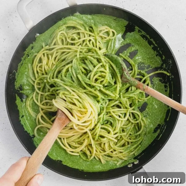 Kale Pesto Recipe: Vibrant Sauce for Pasta, Sandwiches & More 12 Spinach Pesto with tofu in a pan