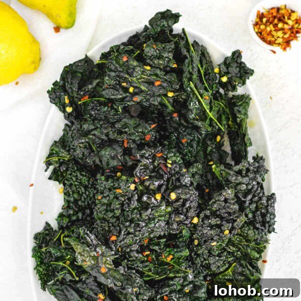 Kale Pesto Recipe: Vibrant Sauce for Pasta, Sandwiches & More 15 Kale chip with red pepper flakes