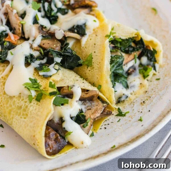 Kale Pesto Recipe: Vibrant Sauce for Pasta, Sandwiches & More 16 chickpea crepes with white sauce