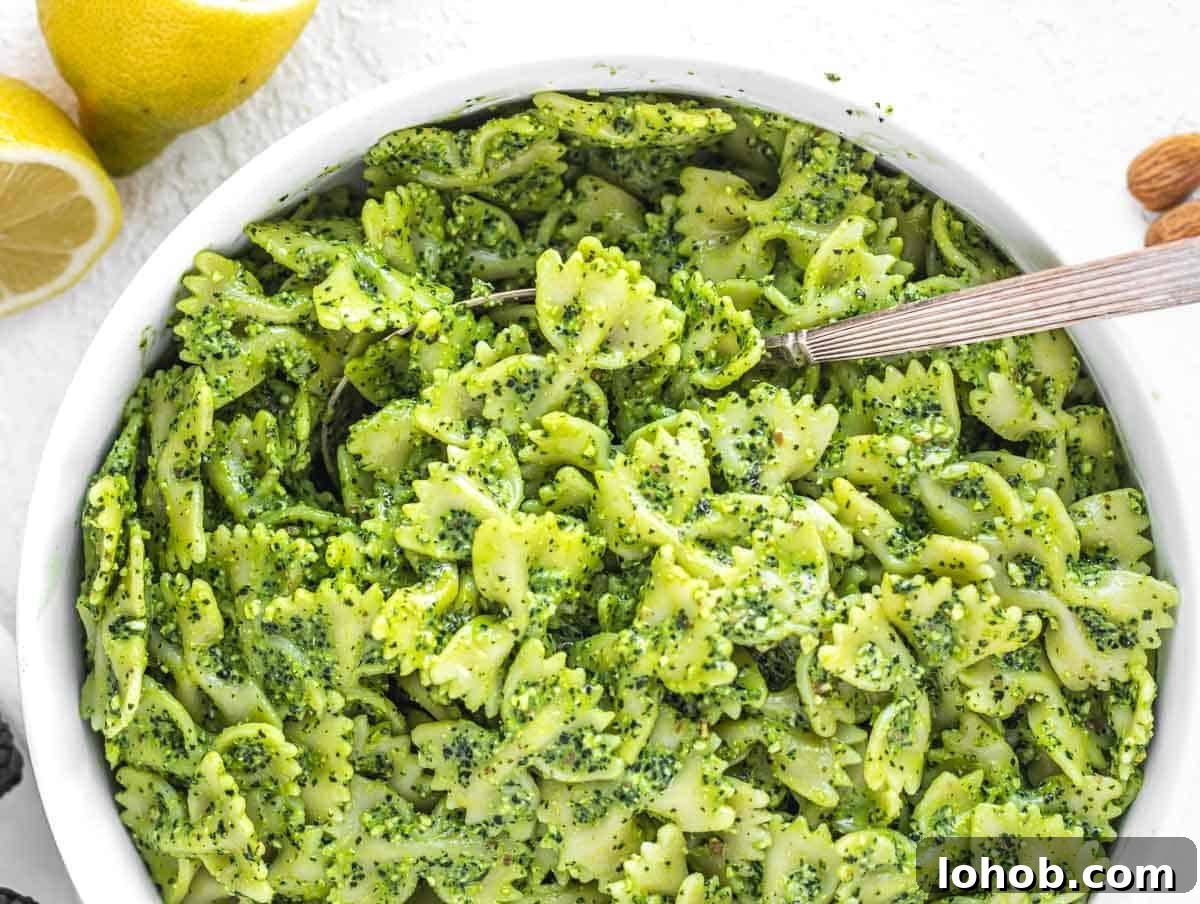 Kale Pesto Recipe: Vibrant Sauce for Pasta, Sandwiches & More 5 farfalle with kale pesto