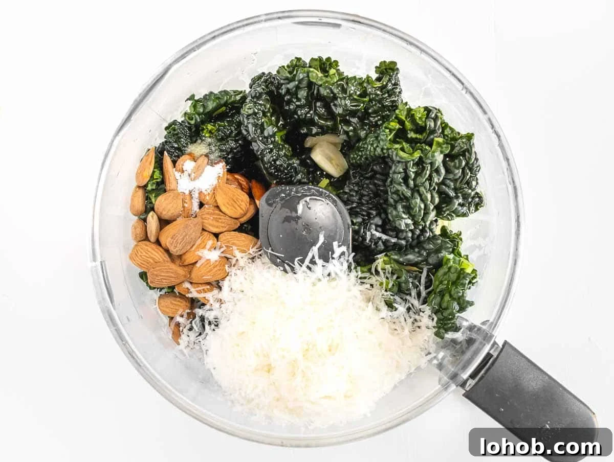 Kale Pesto Recipe: Vibrant Sauce for Pasta, Sandwiches & More 6 Kale Pesto ready to blend