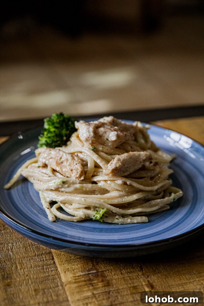 Blackstone Chicken Broccoli Alfredo