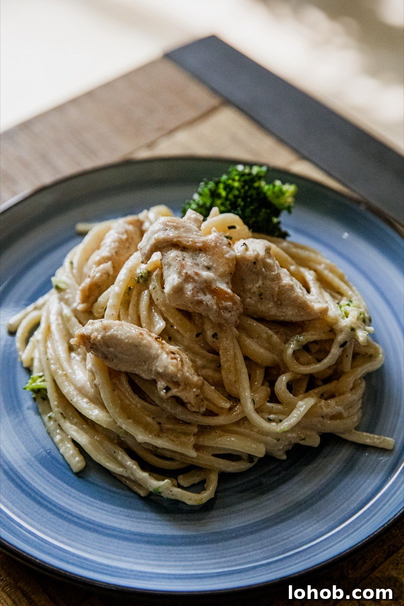 Blackstone Chicken Broccoli Alfredo