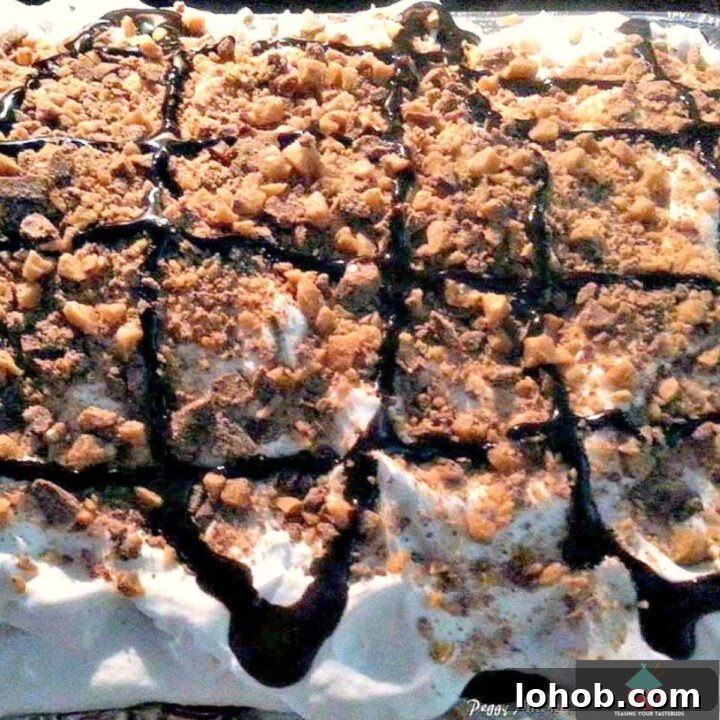 Chocolate Caramel Fudge Sheet Cake