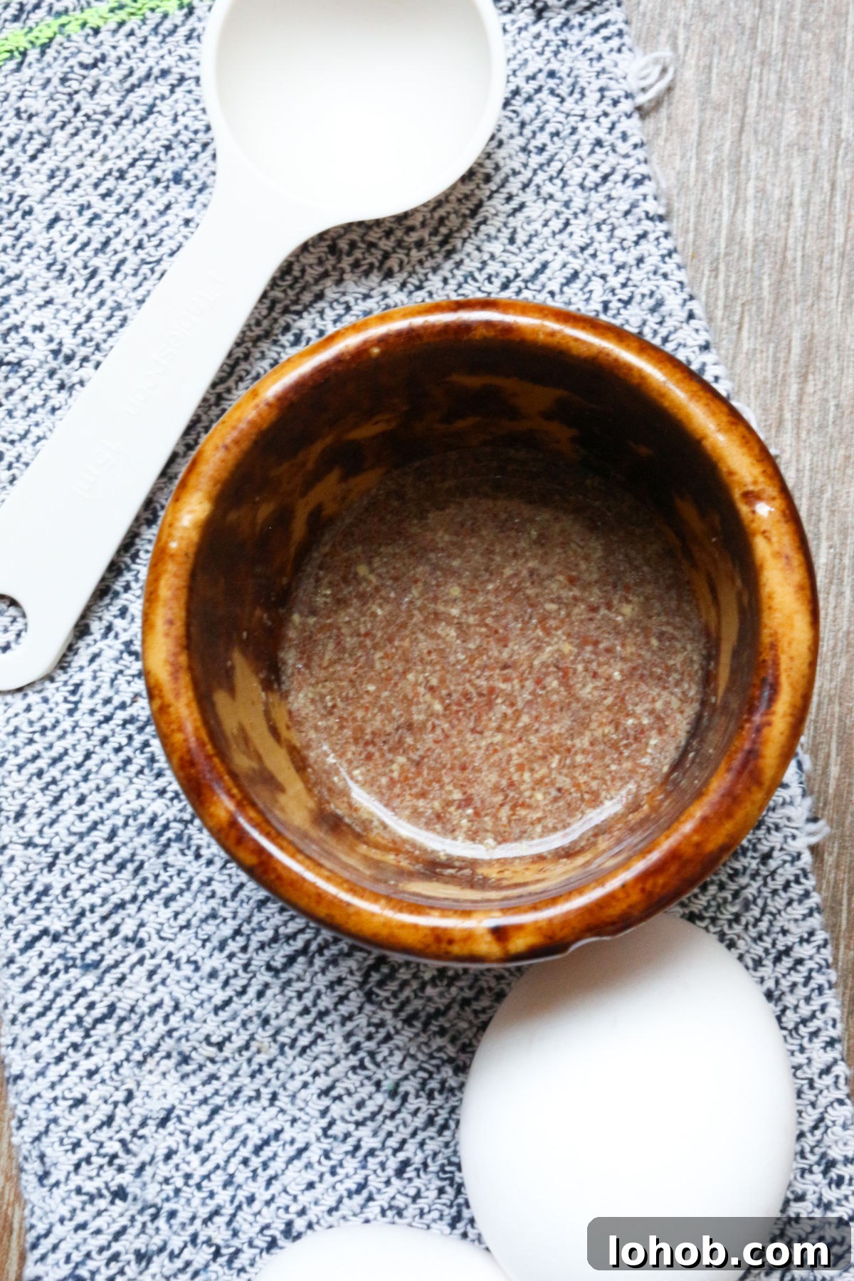 Bowl with a flax egg
