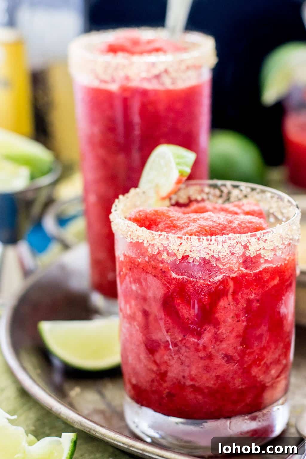 Strawberry margarita granitas! They're like Margarita slushies -- so good!