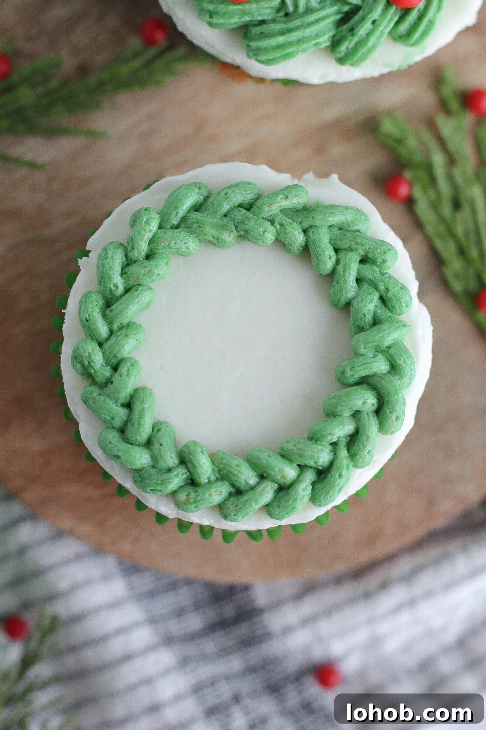 Holly leaves wreath