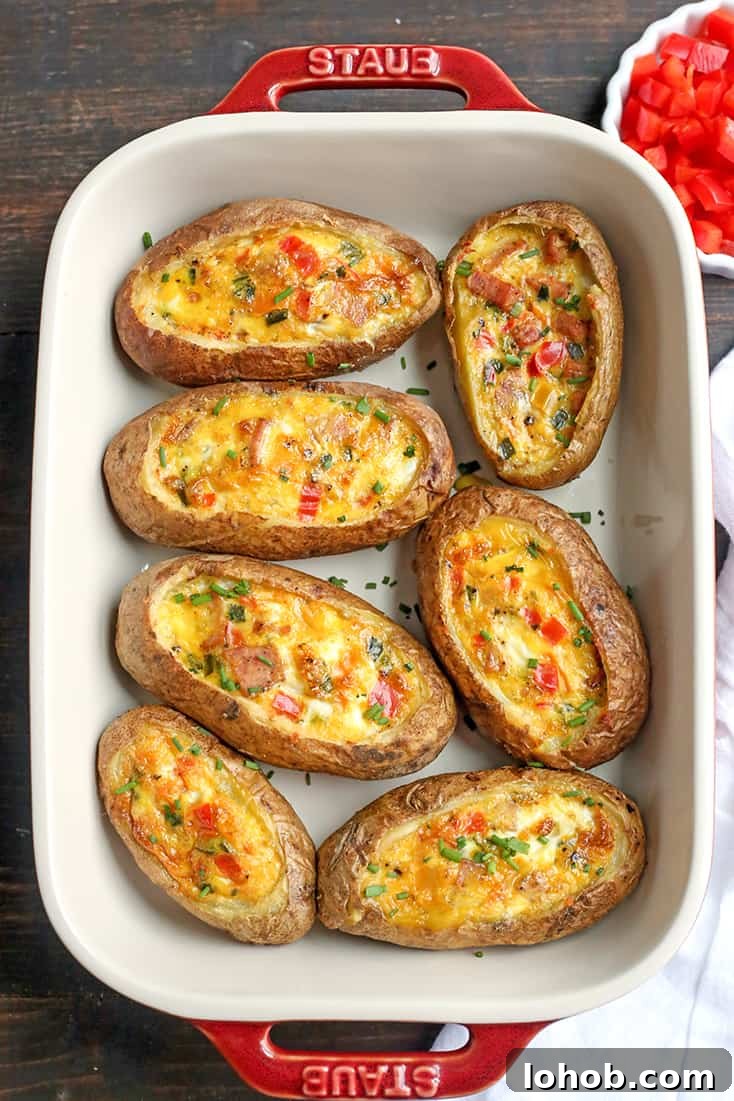 Whole30 Paleo Egg and Potato Breakfast Boats 2 These Paleo Whole30 Egg Potato Boats are a fun and filling breakfast. Packed with sausage, peppers, green onions and of course eggs. They are gluten free, dairy free, and low FODMAP.