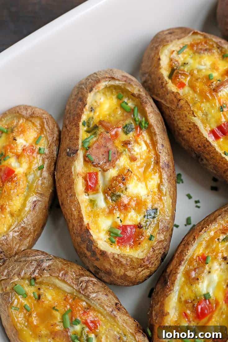 Whole30 Paleo Egg and Potato Breakfast Boats 3 These Paleo Whole30 Egg Potato Boats are a fun and filling breakfast. Packed with sausage, peppers, green onions and of course eggs. They are gluten free, dairy free, and low FODMAP.