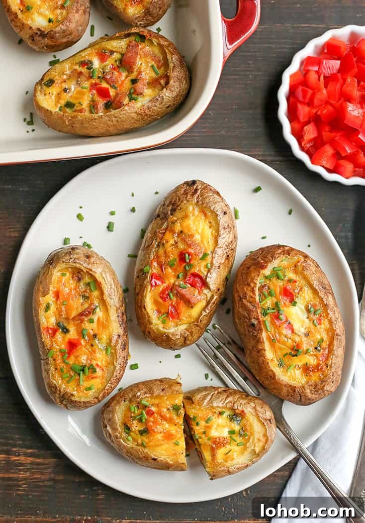 Whole30 Paleo Egg and Potato Breakfast Boats 4 These Paleo Whole30 Egg Potato Boats are a fun and filling breakfast. Packed with sausage, peppers, green onions and of course eggs. They are gluten free, dairy free, and low FODMAP.