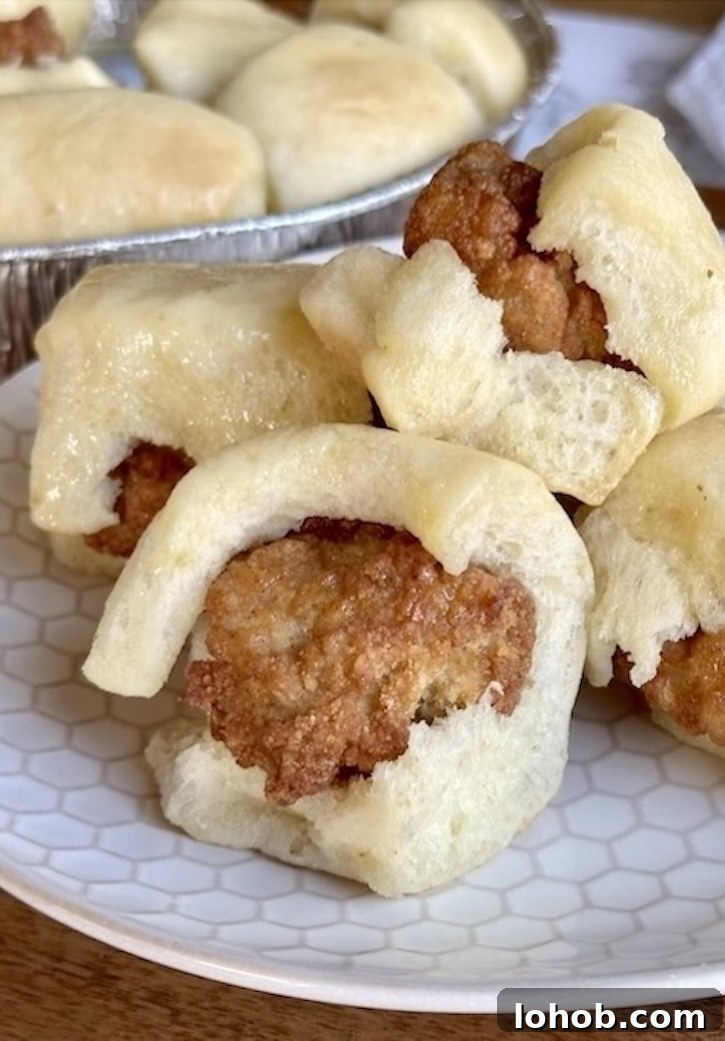 Chick-fil-A Chicken Minis Copycat Recipe — Soft, Tender Bites 12 How to make Copycat Chick-fil-A Chicken Minis at home with frozen rolls and popcorn chicken! Smother them in a mixture of honey and melted butter to make this popular breakfast that your kids will love!