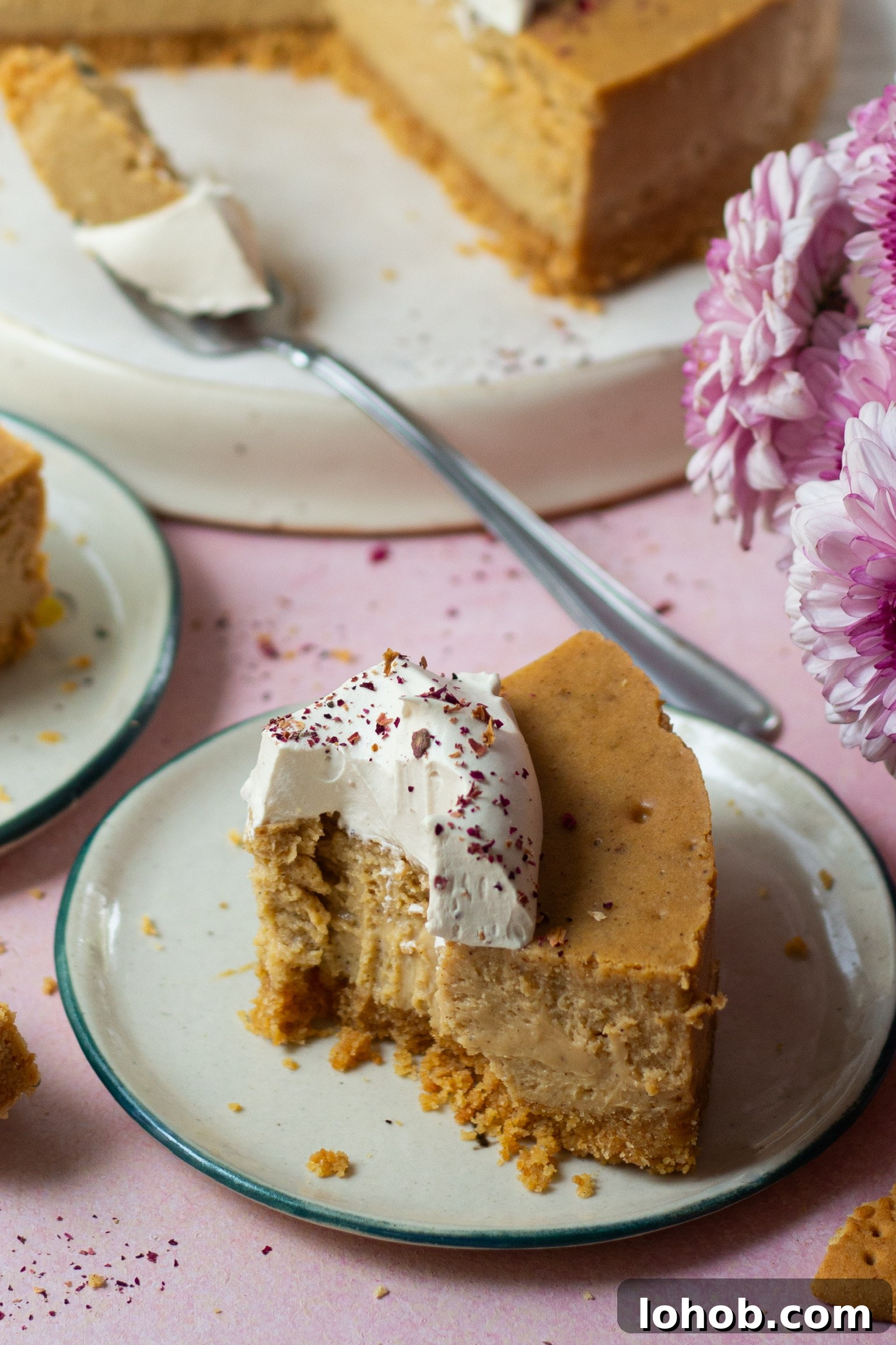 Creamy Eggless Chai-Spiced Cheesecake Recipe 3 Chai cheesecake