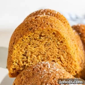 A slice of poppyseed cake being lifted from the rest of the cake.