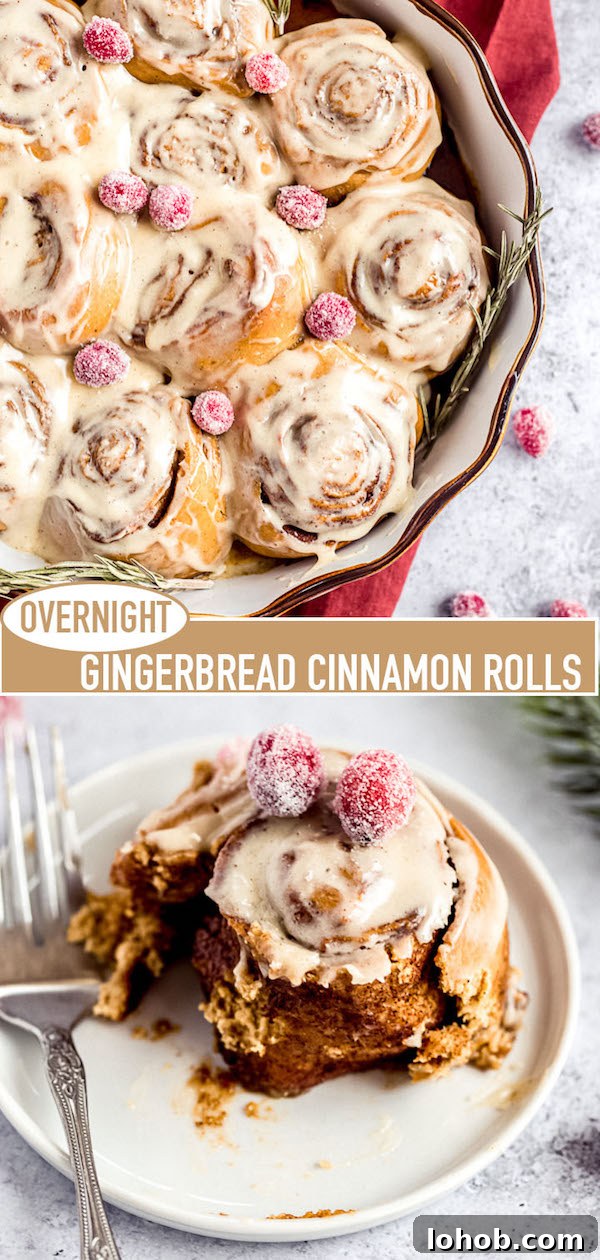 gingerbread cinnamon rolls pin image