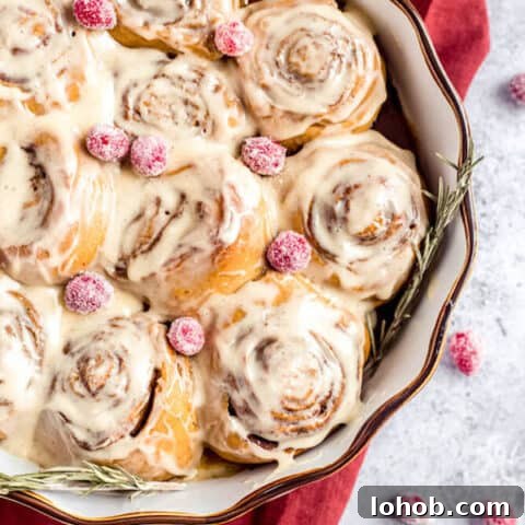 Overnight Gingerbread Cinnamon Rolls