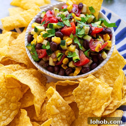 Fresh Zucchini Salsa Recipe: Bright, Chunky Summer Salsa 6 Zucchini Salsa with Chips