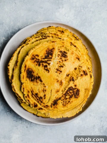 Sweet potato flatbreads on a plate.