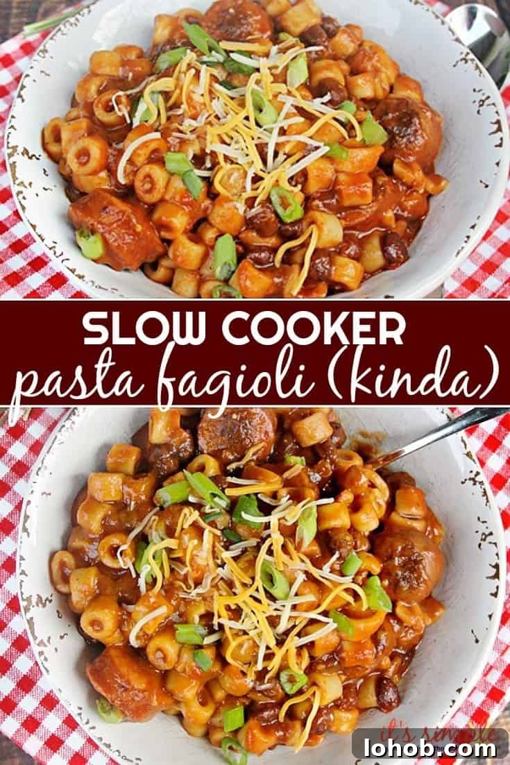 slow cooker pasta fagioli