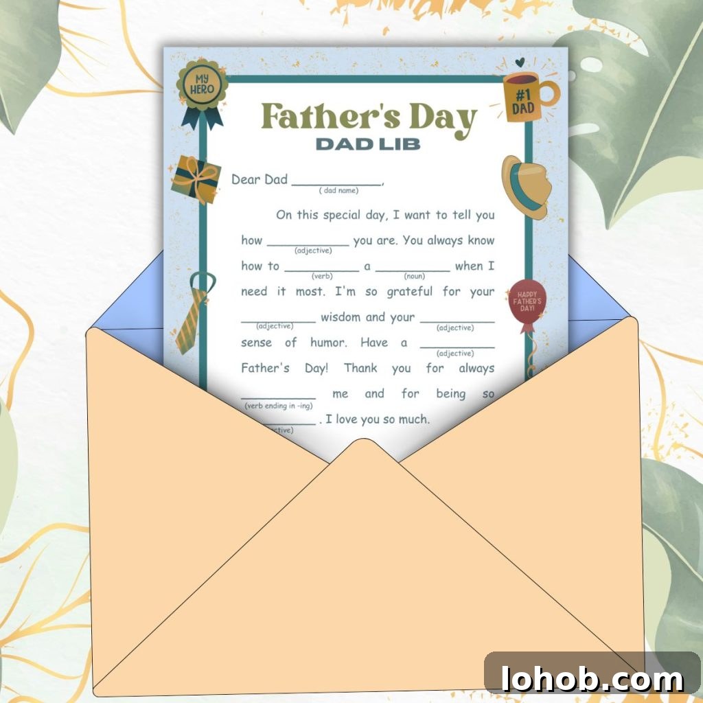 mad libs for father's day
