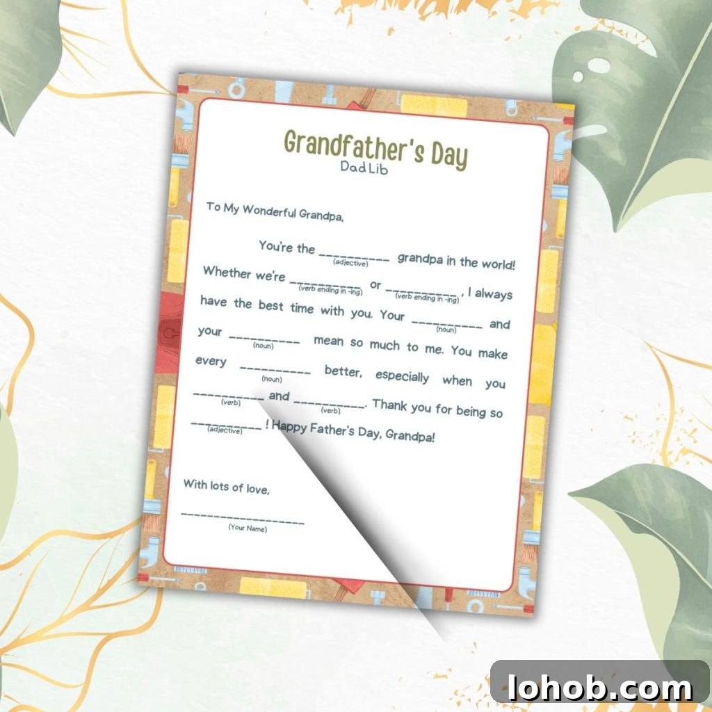 mad libs for father's day