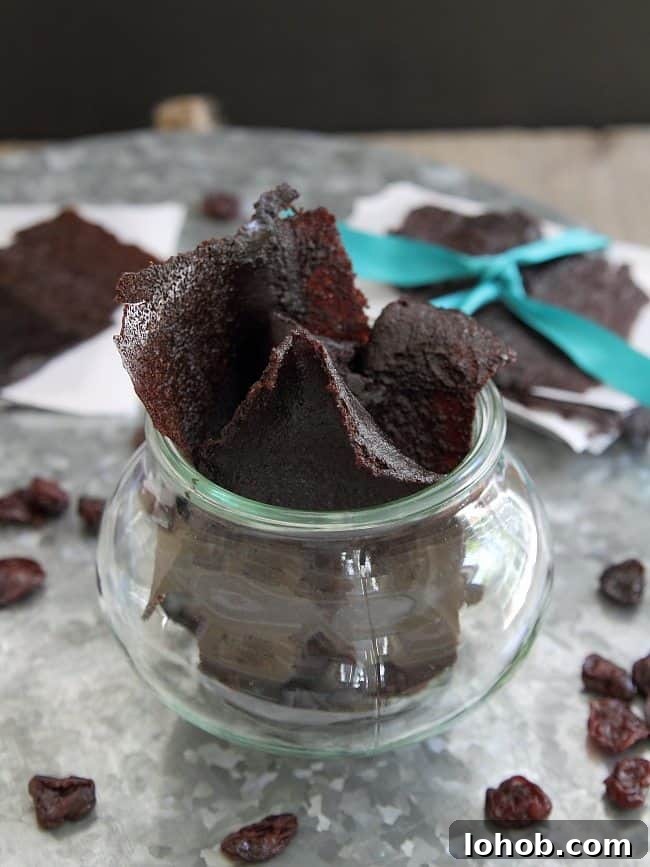 Cherry lime fruit leather