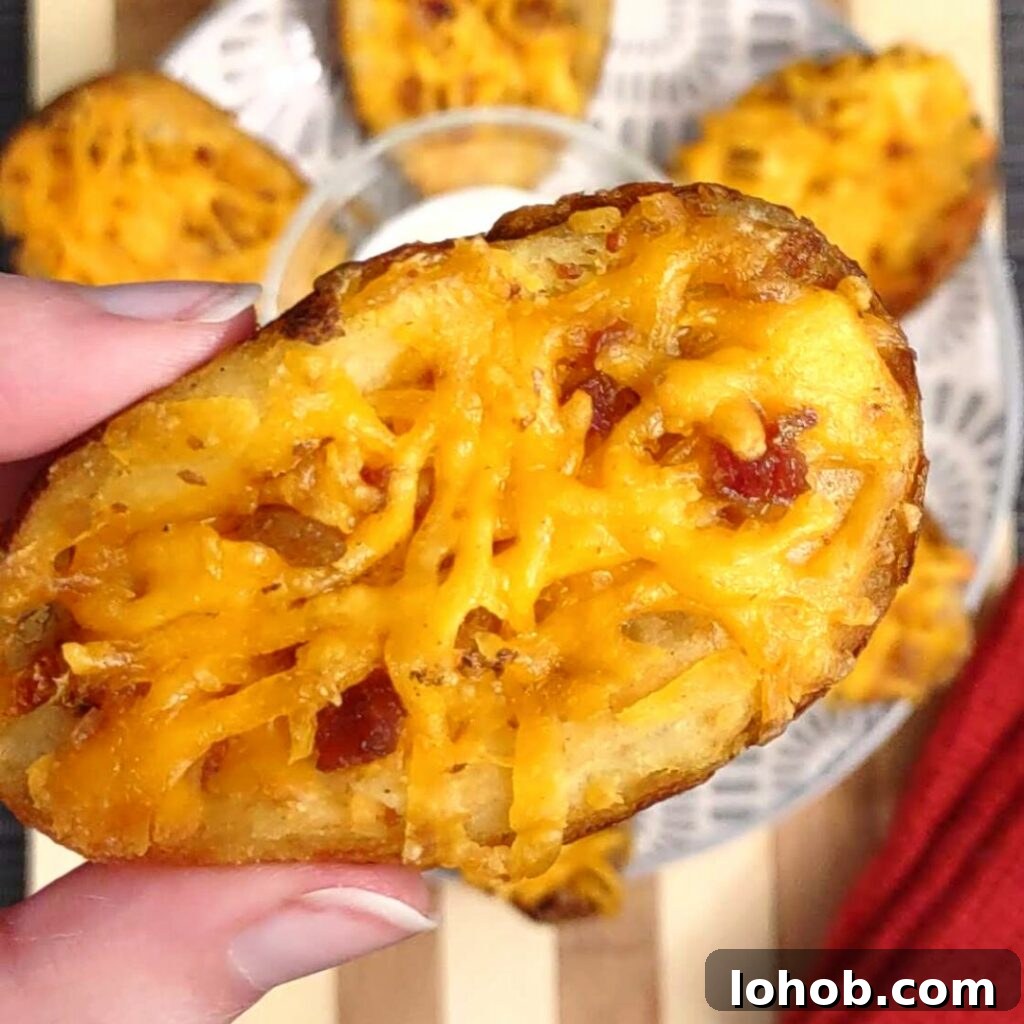 frozen potato skins in air fryer recipe card dinnersdonequick