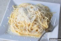 Lighter Spaghetti with Brown Butter and Mizithra Cheese