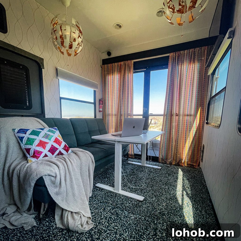 Let's Get Lost: March 2022 Travel Highlights 5 The garage in our RV after we remodeled it.