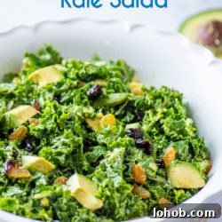 Creamy Avocado Massaged Kale Salad 2 Avocado Massaged Kale Salad