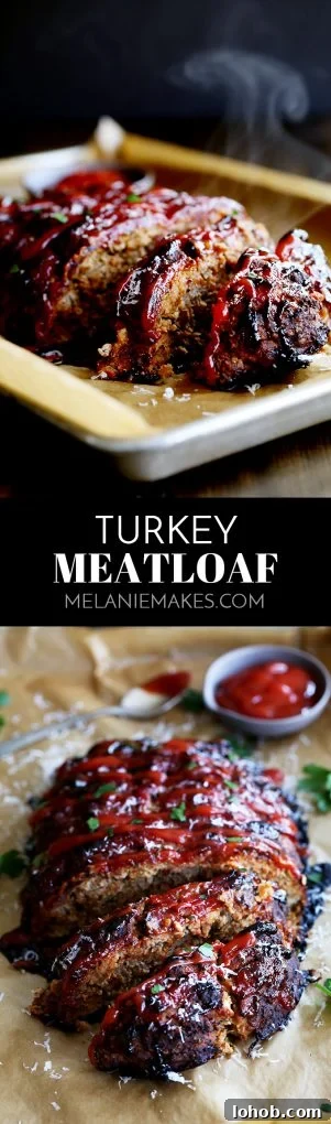 Savory Turkey Meatloaf with Garlic Herb Glaze 2 This Turkey Meatloaf takes just 10 minutes to prepare, yet will have you coming back for seconds (or thirds). This beef alternative meatloaf is anything but bland thanks to being seasoned with Parmesan cheese, oregano, basil and garlic. #turkey #meatloaf #comfortfood #ketchup #easyrecipe #easydinner #sundaysupper
