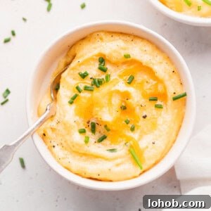 Creamy Cheesy Polenta Recipe with Parmesan 8 cheese grits