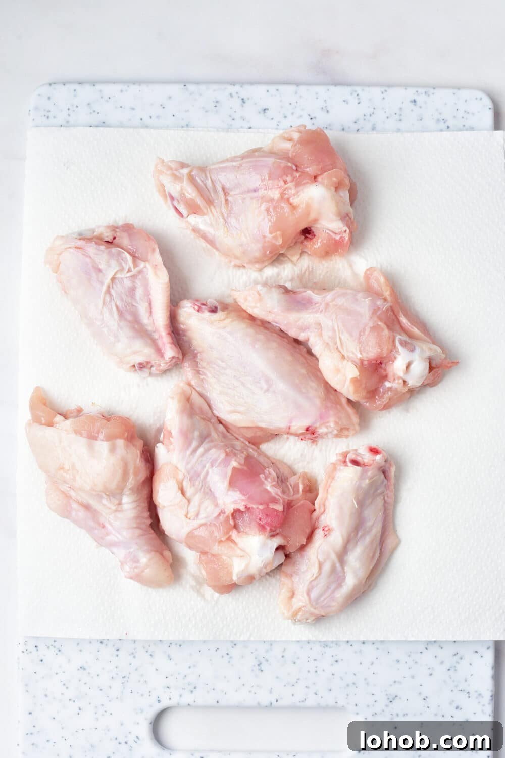 Crispy Baked Buffalo Wings Recipe 5 raw chicken wings dried