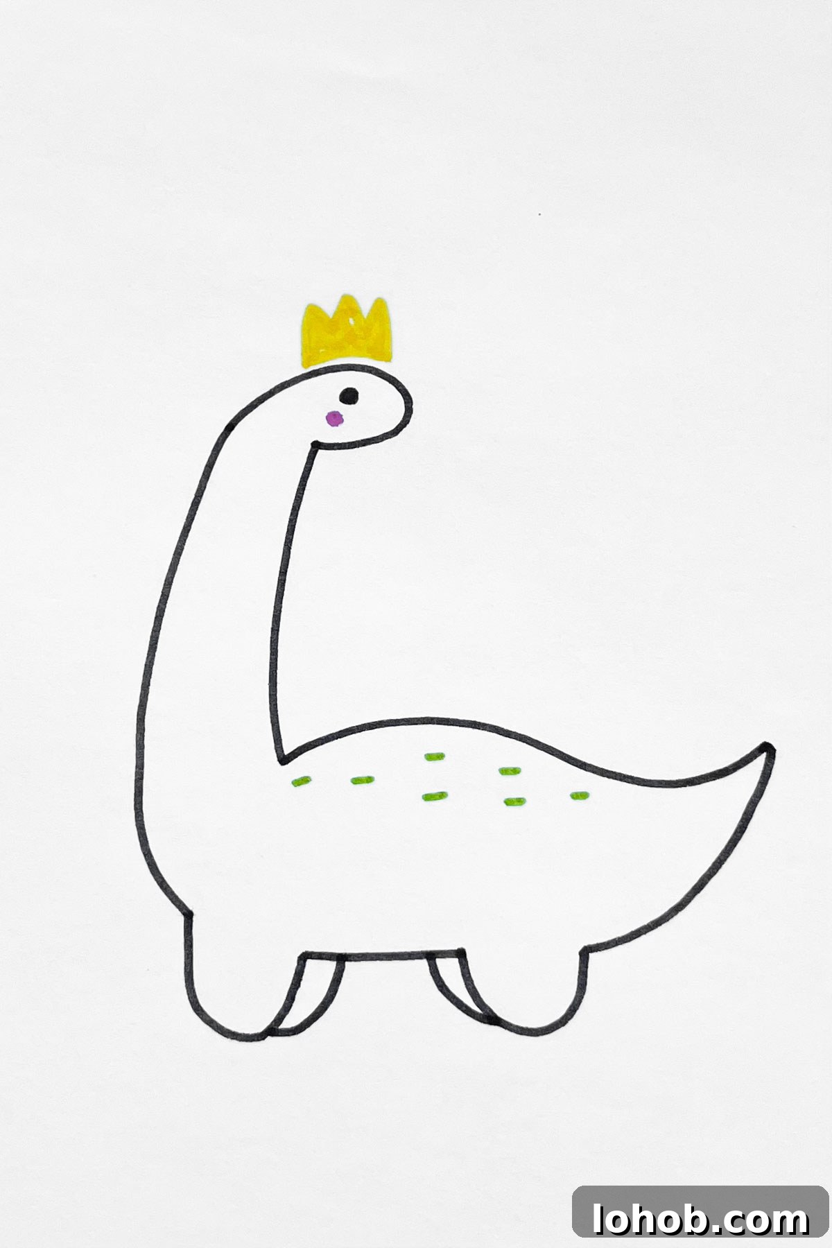 31 Adorable Dinosaur Drawing Ideas for Cute Sketches 11 Dinosaur Royalty drawing