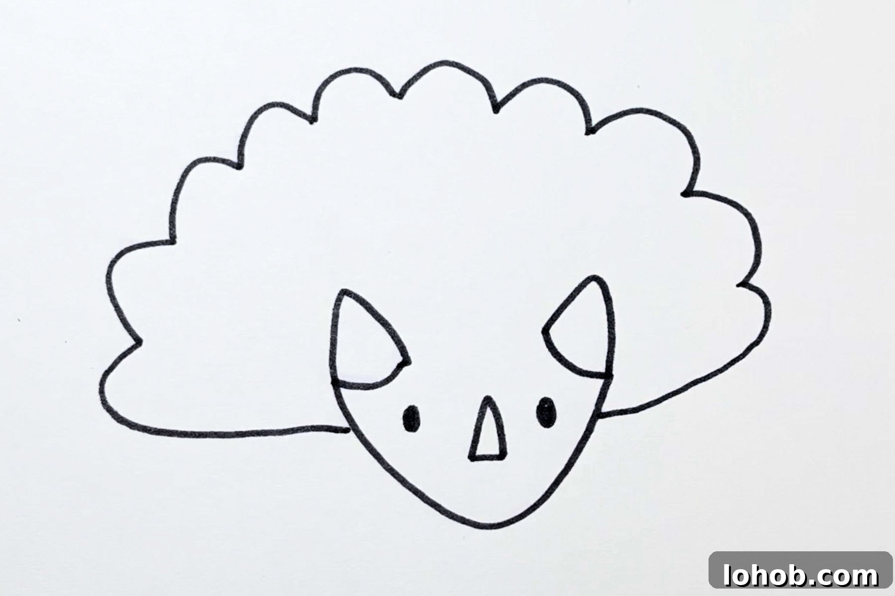 31 Adorable Dinosaur Drawing Ideas for Cute Sketches 3 Triceratops
