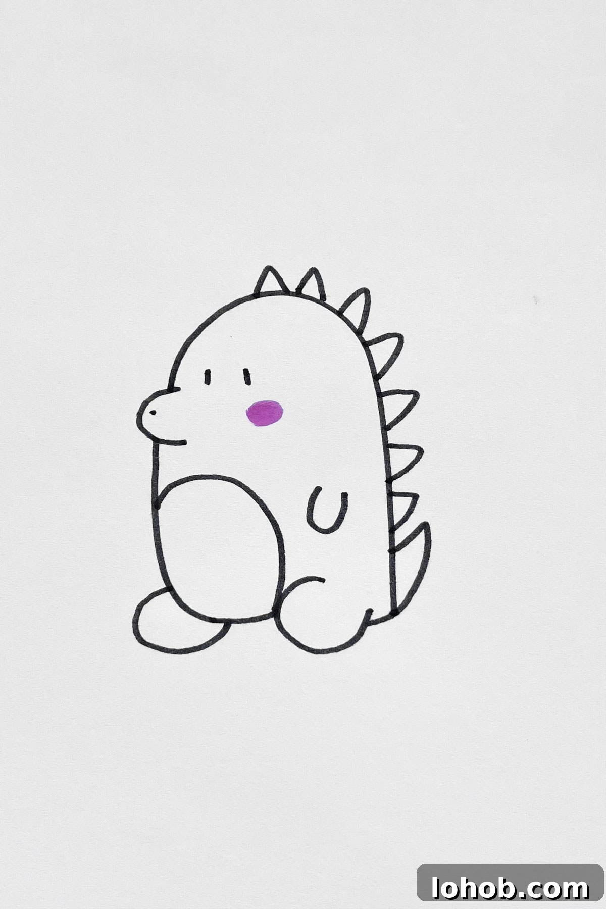 31 Adorable Dinosaur Drawing Ideas for Cute Sketches 22 Cute Dinosaur drawing