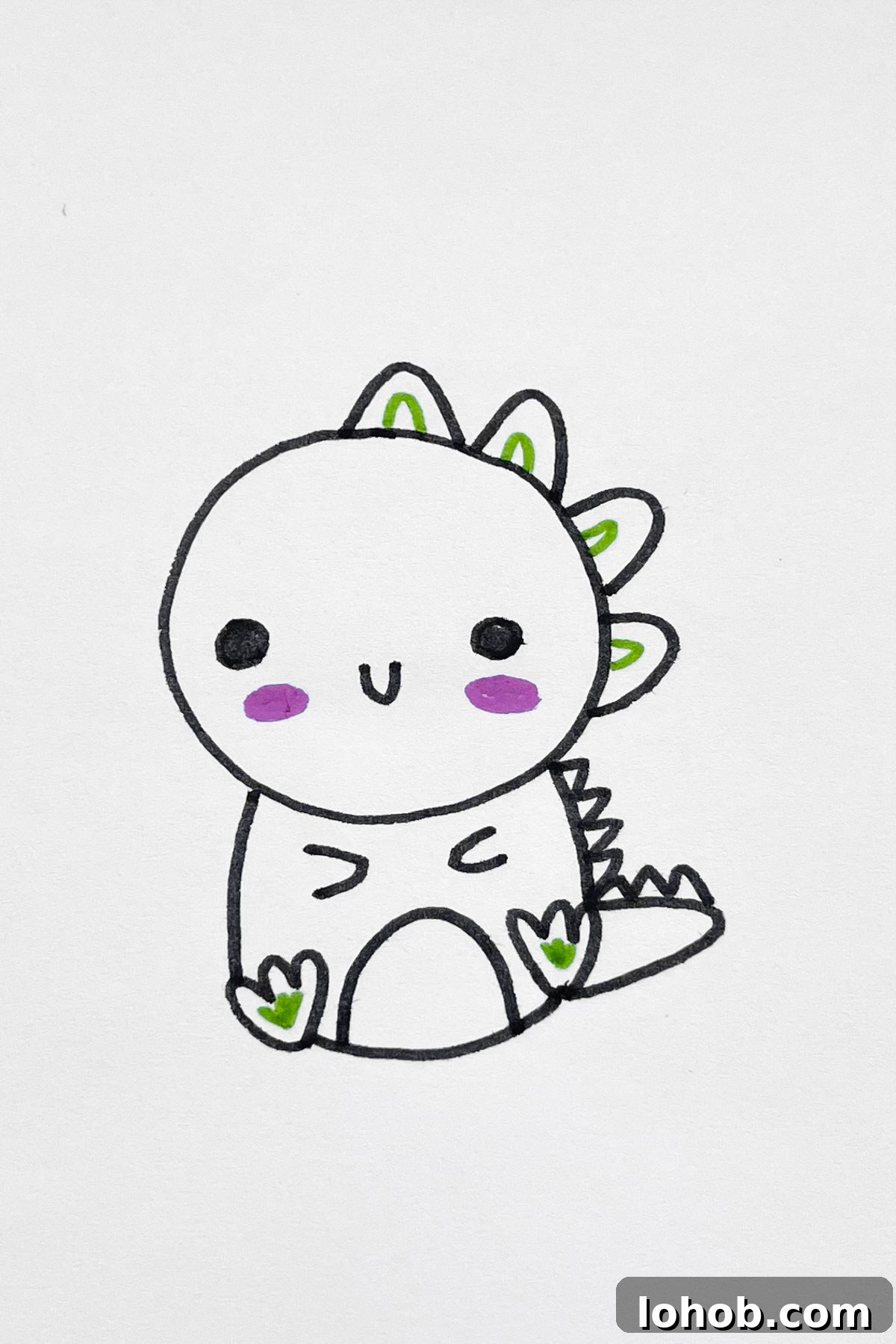 31 Adorable Dinosaur Drawing Ideas for Cute Sketches 26 baby dinosaur drawing