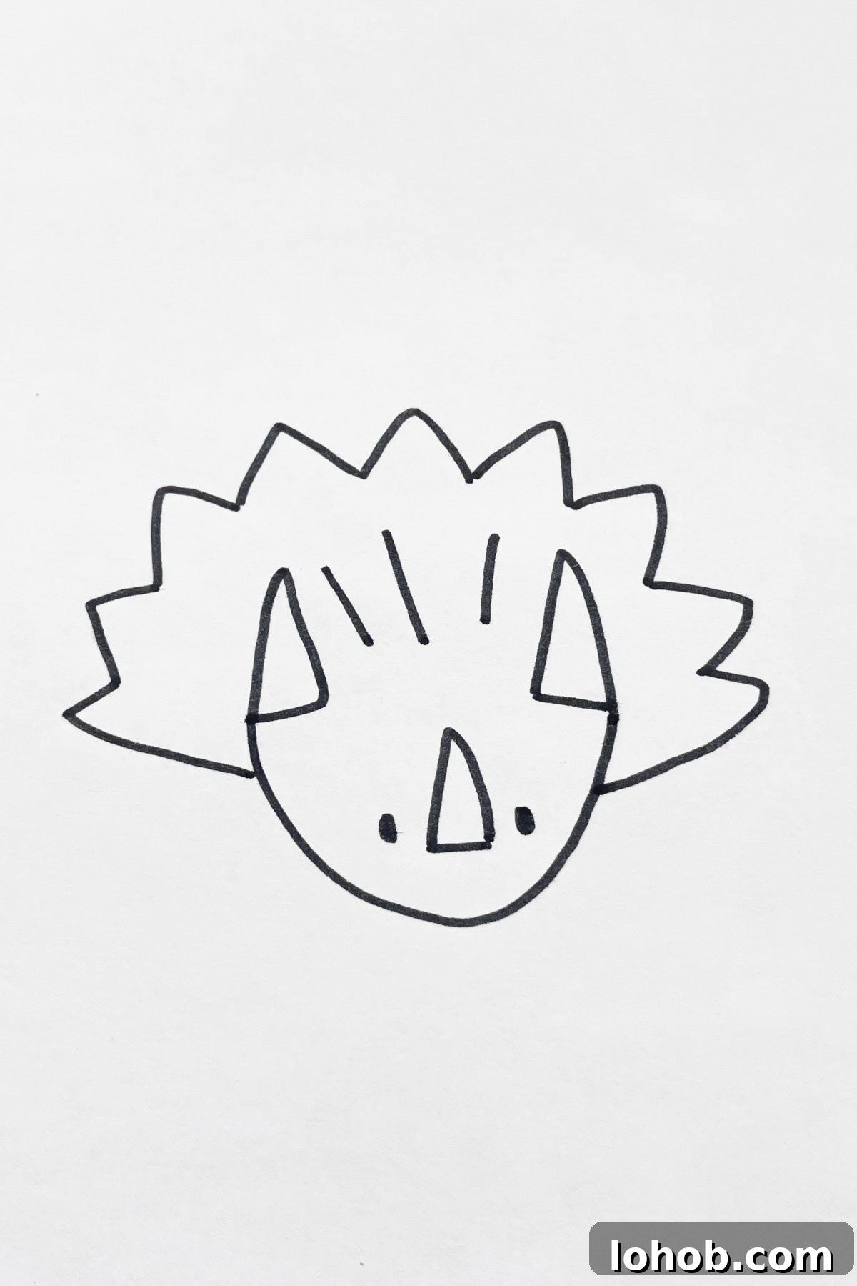 31 Adorable Dinosaur Drawing Ideas for Cute Sketches 29 A Sharp Triceratops drawing