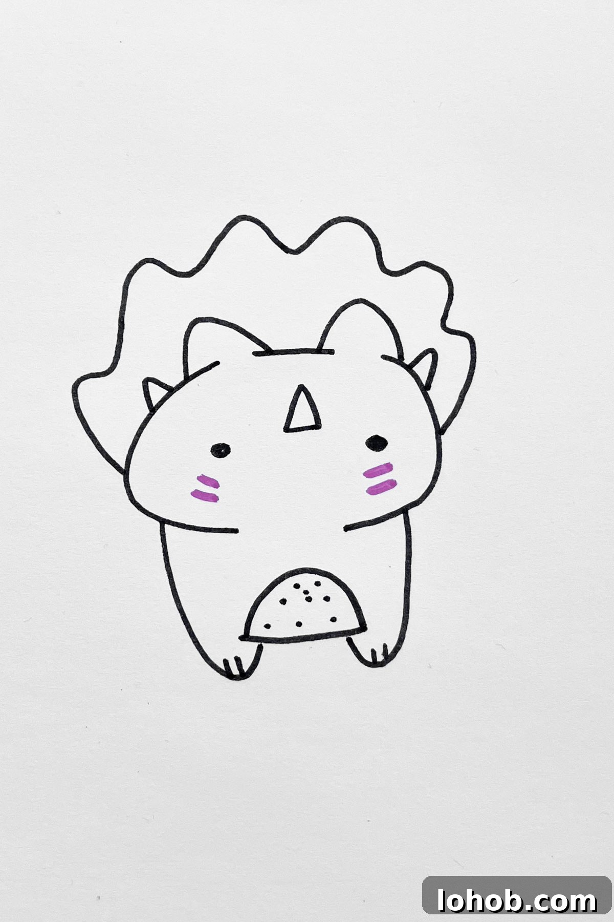 31 Adorable Dinosaur Drawing Ideas for Cute Sketches 4 Nice’aratops drawing