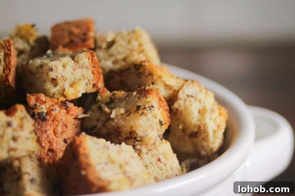 homemade gluten free croutons