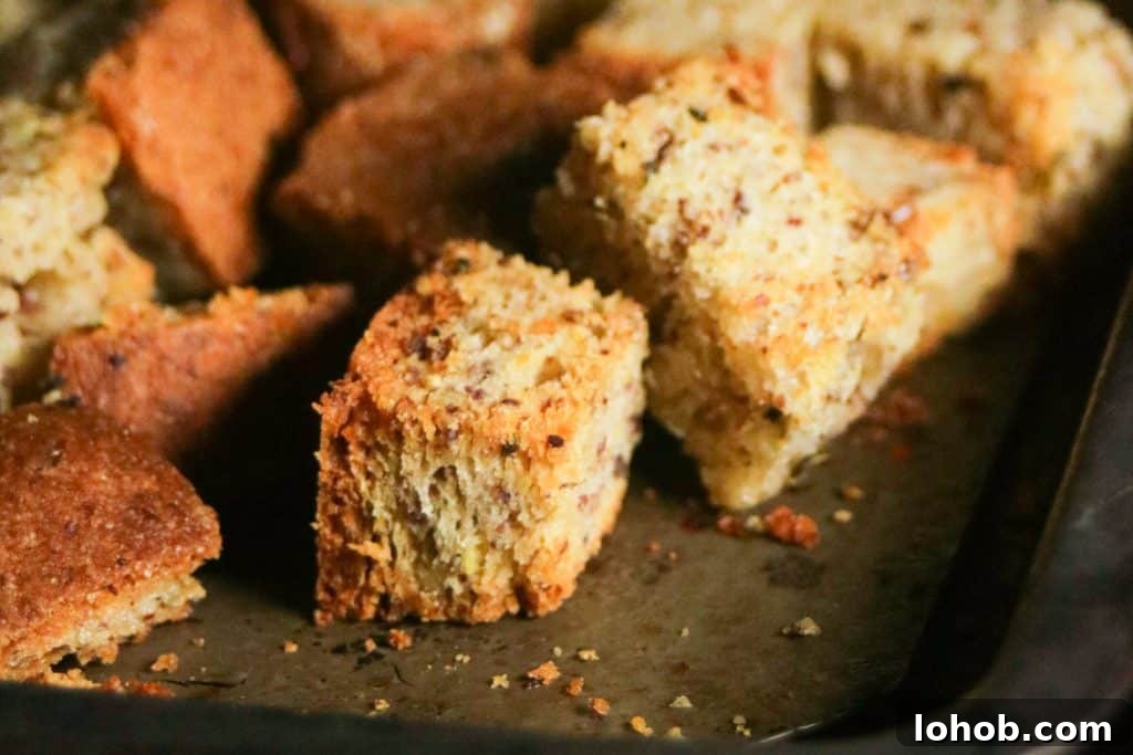 finished gluten free croutons